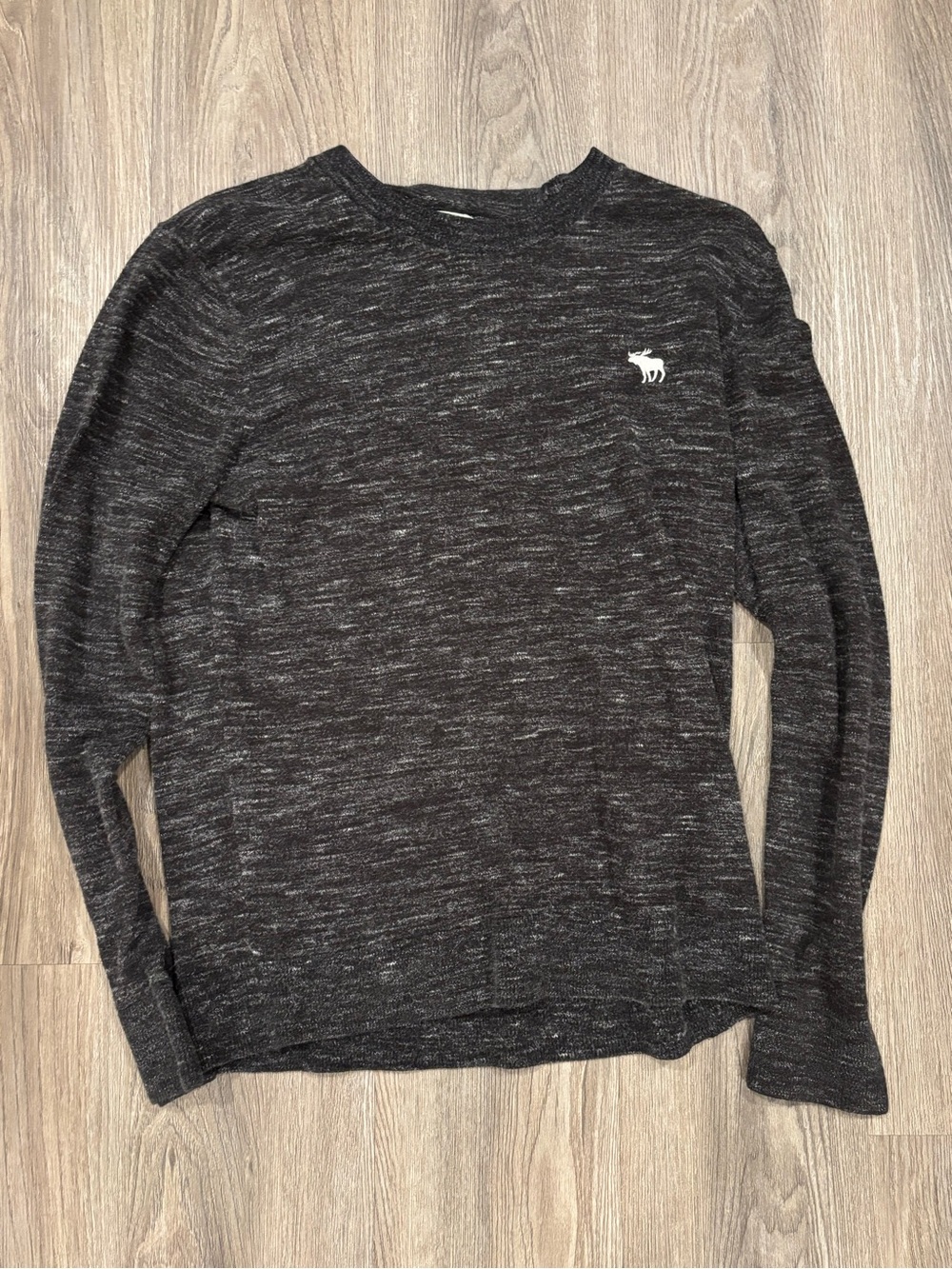 Abercrombie & Fitch Charcoal Heather Crewneck Sweater
